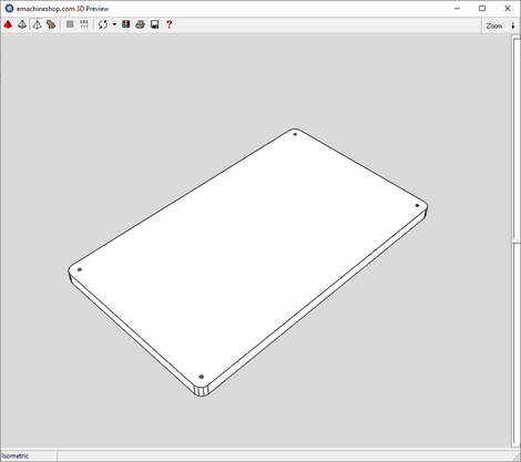 3D render of a custom box lid made in eMachineShop CAD