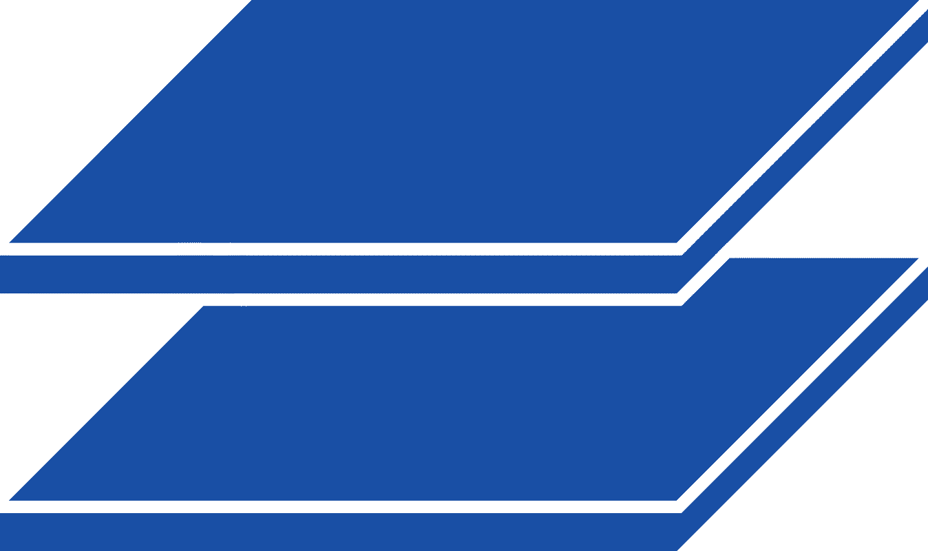 blue stacked sheet metal icon