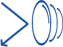 blue optical reflection icon
