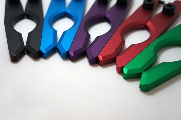 Multi-colored anodized parts