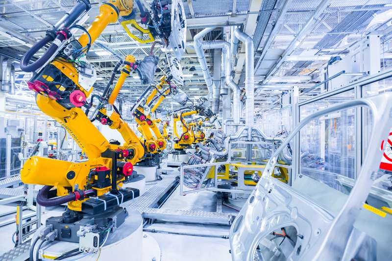 Robots at car factory