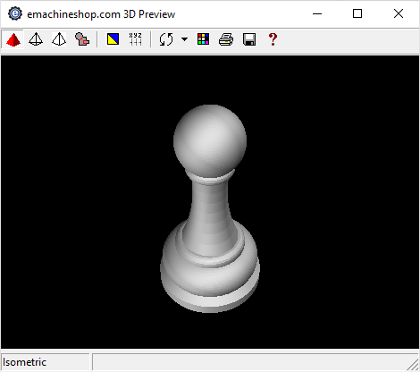 Standard chess board layout in the developed software.