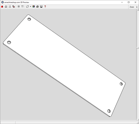 3D render of a front panel in eMachineShop CAD