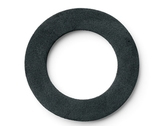 black neoprene ring on a white background