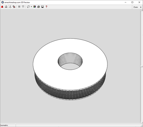3D render of a pulleyy made in eMachineShop CAD